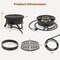 Costway 17" Portable Gas Fire Pit with Folding Legs & Removable Grill Carrying Bag